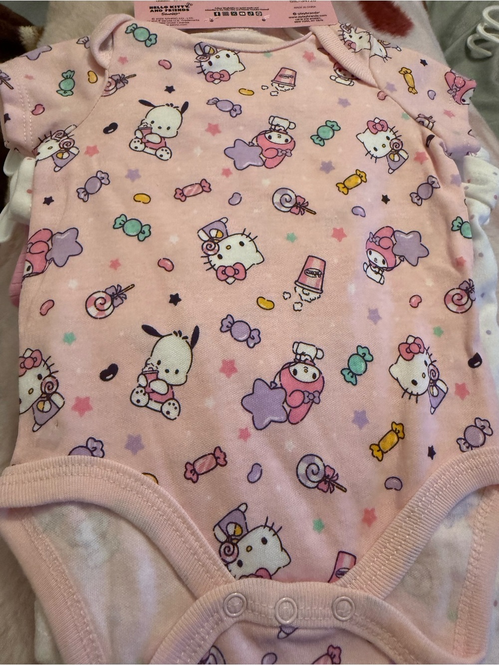 Hello Kitty Pink Ribbed Infant Top - Picture 3 of 5